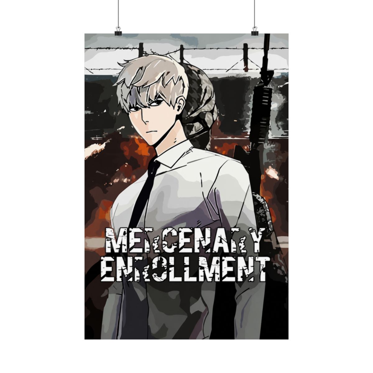 Metal Poster Mercenary Enrollment - Comics Heroes - Magnetic Poster - Gift Idea